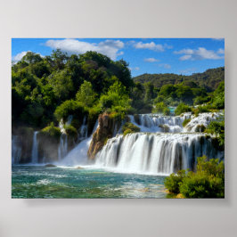 Poster Krka waterfall in Croatia