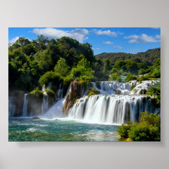 Poster Krka waterfall in Croatia (Frente)