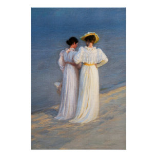 Póster Kroyer - Noite de Verão em Skagen Beach Closeup