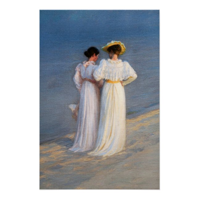 Póster Kroyer - Noite de Verão em Skagen Beach Closeup (Frente)