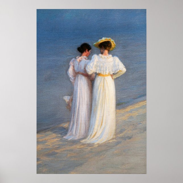 Poster Kroyer - Noite de Verão em Skagen Beach Closeup (Frente)
