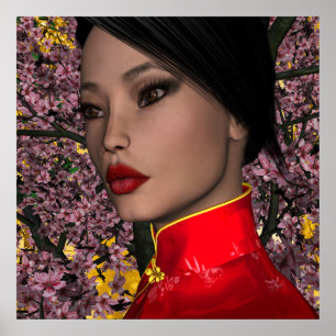 Póster KRW Ásia - beleza oriental