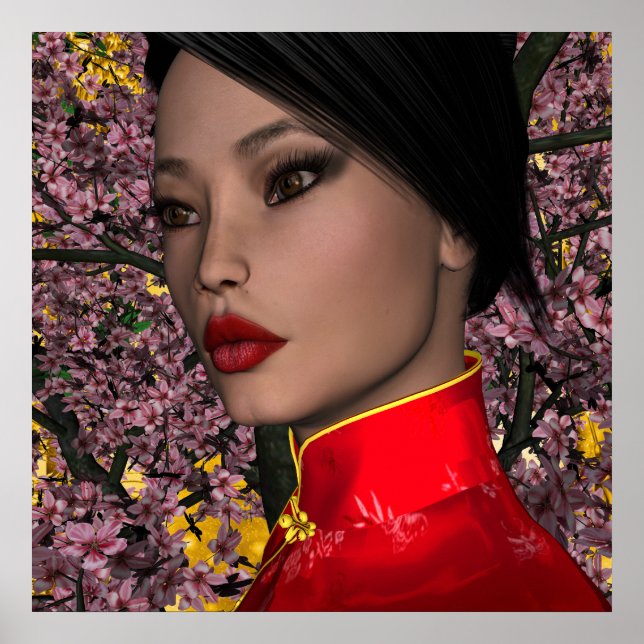 Póster KRW Ásia - Beleza Oriental (Frente)