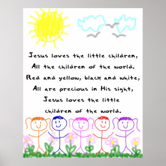 Póster KRW Jesus ama as crianças pequenas