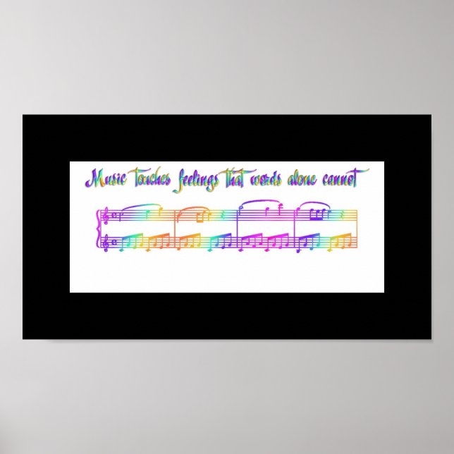 Póster KRW Música toca sentimentos Arco-Íris (Frente)