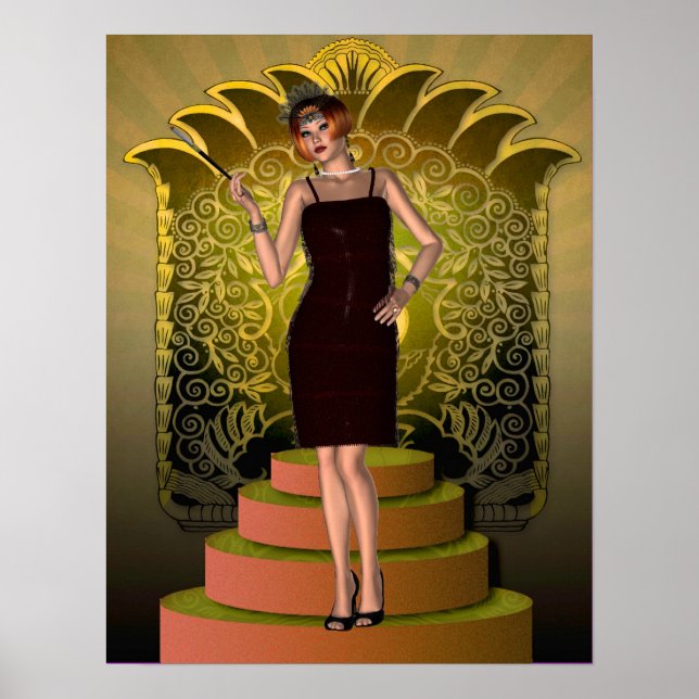 Póster KRW Putting no Ritz Deco Flapper II (Frente)