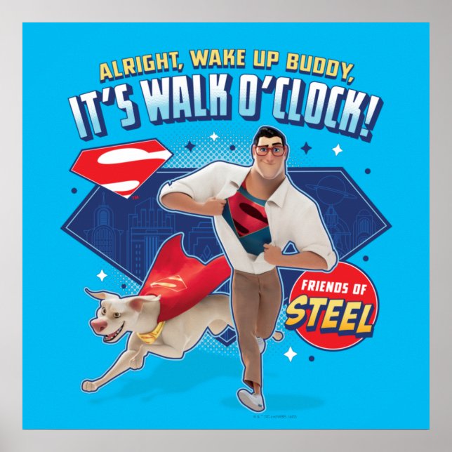 Poster Krypto & Superman - É Walk O'Clock! (Frente)