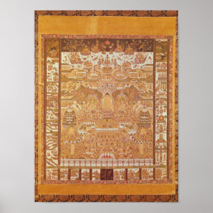 Poster Kshitigarbha, juiz do inferno, de Dunhuang