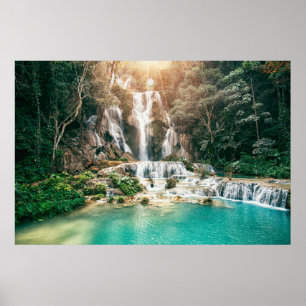 Poster Kuang Si Falls  Luang Prabang