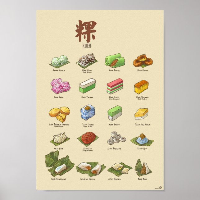 Póster Kueh | 粿 I (A4) (Frente)