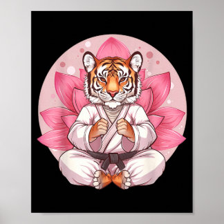 Poster Kung Fu Tiger Artes Marciais Kickboxing Taekwondo