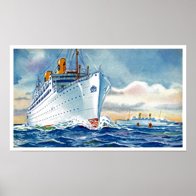 Poster Kungsholm e Gripsholm no mar (Frente)