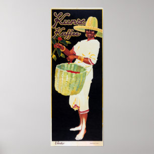 Poster KUNZE KAFFEE Café Feijão Vintage Comida Publicid
