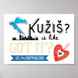Poster Kužiš? Zagreb Croatia