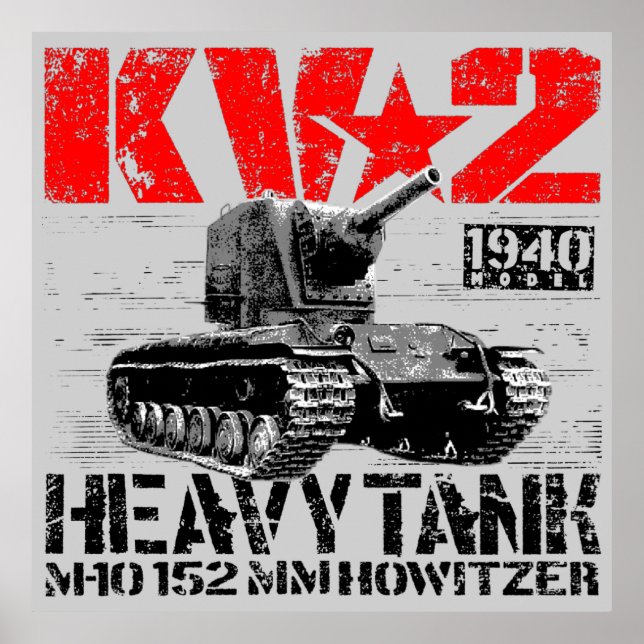 Poster KV-2 Tanque pesado soviético (Frente)