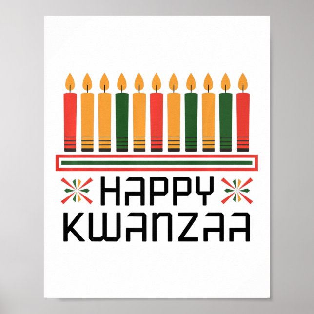 Poster Kwanzaa Celebração Ideias De Unidade Em Kwanza Hap (Frente)