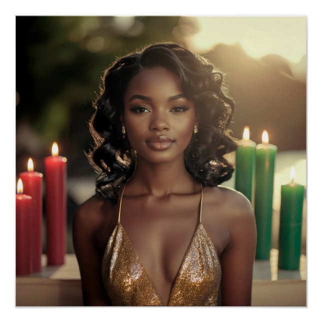 PÓSTER KWANZAA - FELIZ KWANZAA -  (Frente)