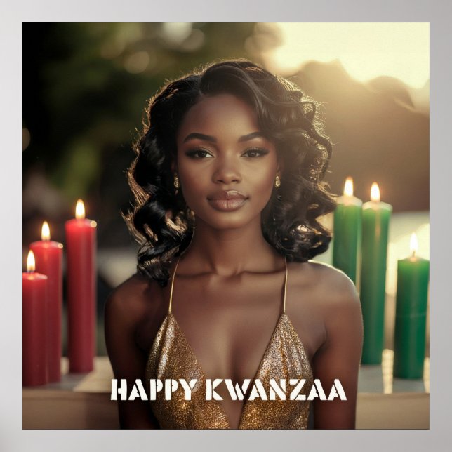 POSTER KWANZAA - FELIZ KWANZAA -  (Frente)