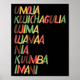 Poster Kwanzaa Sete Princípios