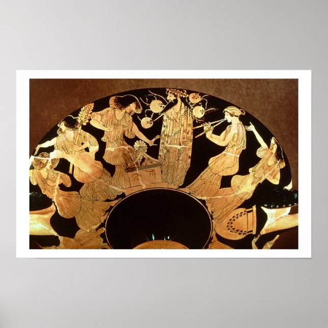 Poster Kylix, figura vermelha do ático, representando Dio (Frente)