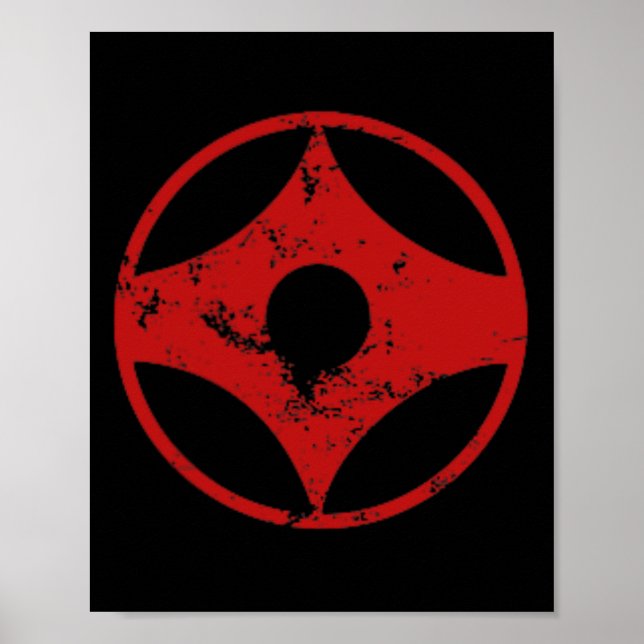 Poster Kyokushin Karate Distressed Ck Print Karate Gi  (Frente)