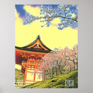 Poster Kyoto Cherry Blossom viagem fotografia