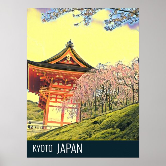 Poster Kyoto Cherry Blossom viagem fotografia (Frente)