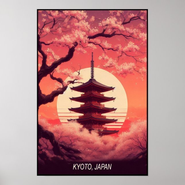 Poster Kyoto em Bloom: Sonhos do Flor de Cereja no Japão (Frente)