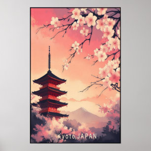 Poster Kyoto em Bloom: Sonhos do Flor de Cereja no Japão