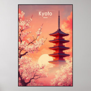 Poster Kyoto em Bloom: Sonhos do Flor de Cereja no Japão