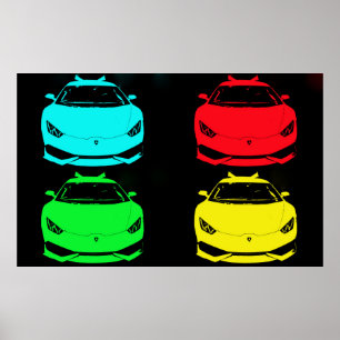 Póster ~L ambo Pop Art~ PERSONALIZE A TI!