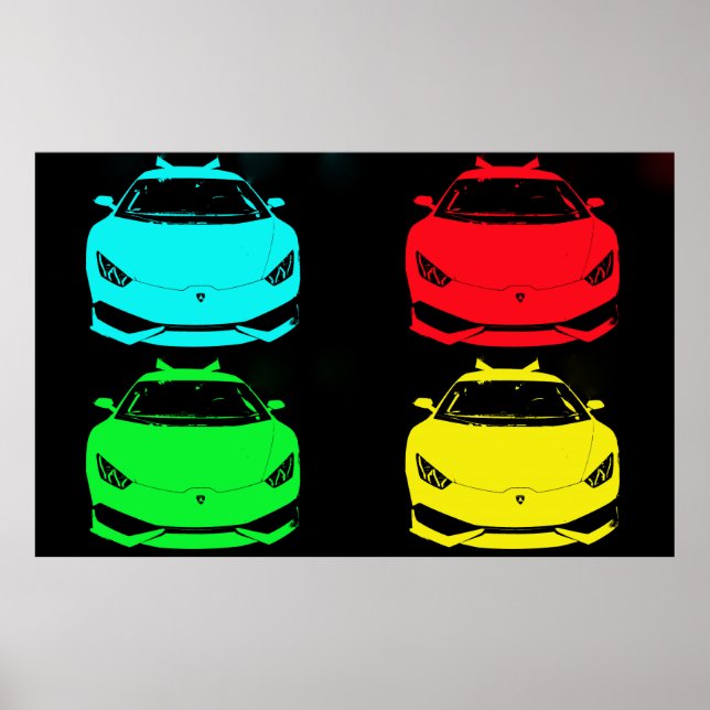 Póster ~L ambo Pop Art~ PERSONALIZE A TI! (Frente)