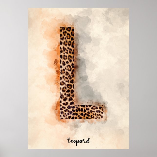 Poster L é para leopardo (Frente)