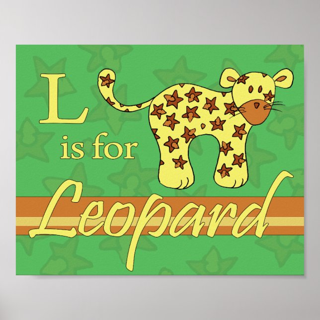 Poster L é para Leopardo (garoto) (Frente)