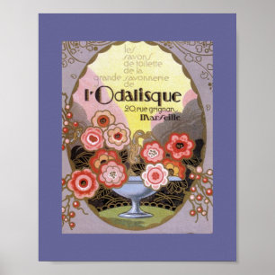 Poster l etiqueta do perfume do Odalisque