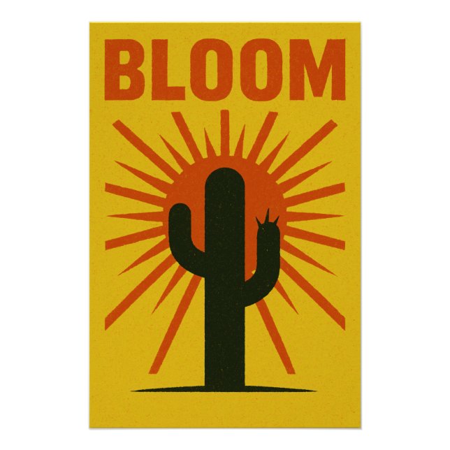 Póster L’éveil du cactus sous le soleil ardent (Frente)