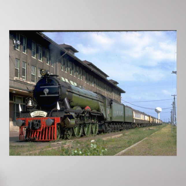 Póster L&N 4-6-2 com "Flying Scotsman_Trains (Frente)