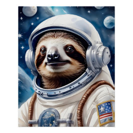 Póster Lã bonita no conjunto de astronautas no espaço ext