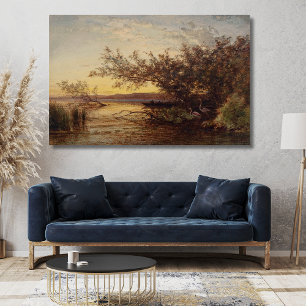 Poster La Camargue, Pôr do Sol – Félix Ziem