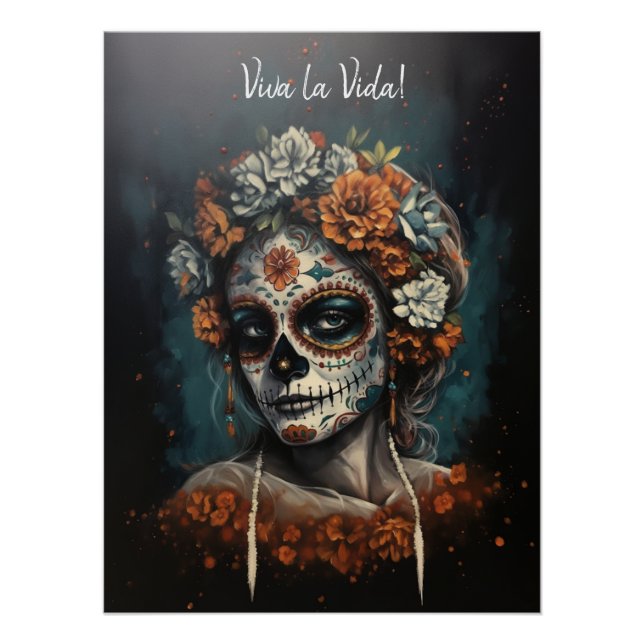 Póster La Catrina Espírito Eterno Dia dos Mortos (Frente)
