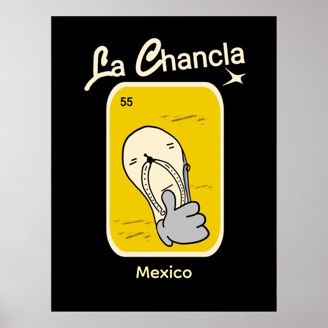 Poster la Chancla yellow  (Frente)