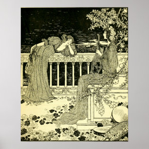 Póster La Chanson no Savoy por Aubrey Beardsley 1896