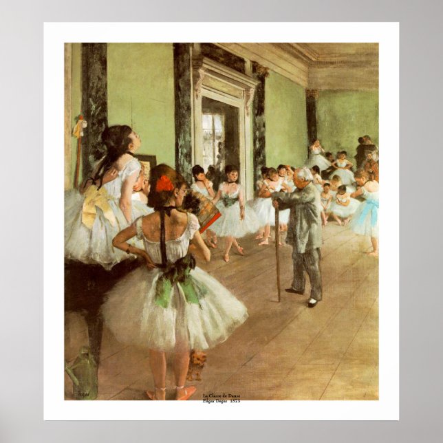 Poster La Classe de Danse por Edgar Degas (Frente)