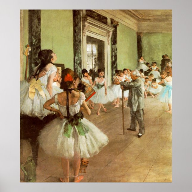 Poster La Classe de Danse por Edgar Degas (Frente)