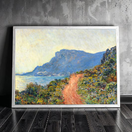 Poster La Corniche perto de Mônaco por Claude Monet
