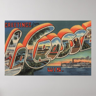 Póster La Crosse, Wisconsin - Cenas de Letras Grandes