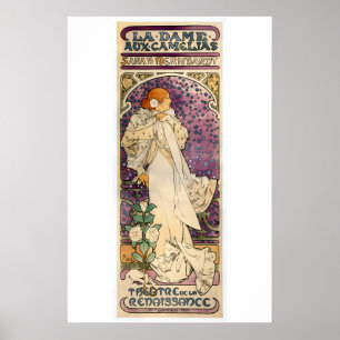 Póster La Dame aux Camélias por Alfons Mucha (1896)