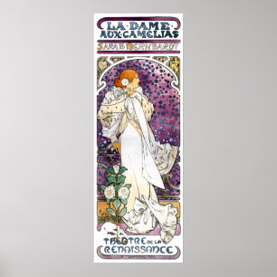 Póster la dame aux camélias por Alfons Mucha 1896