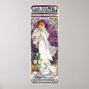 Póster la dame aux camélias por Alfons Mucha 1896