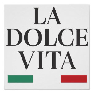 Póster La Dolce Vita Poster brilhante italiano